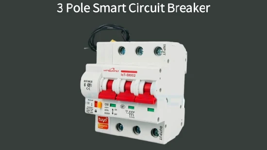 Protection automatique contre les courts-circuits, 1p2p3p4p, 16A à 125A, fonctionne avec l'application Alexa Tuya, disjoncteur intelligent WiFi